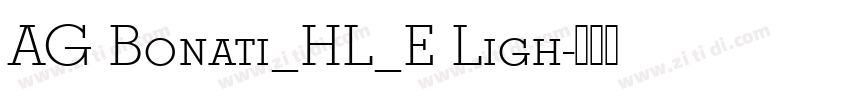 AG Bonati_HL_E Ligh字体转换